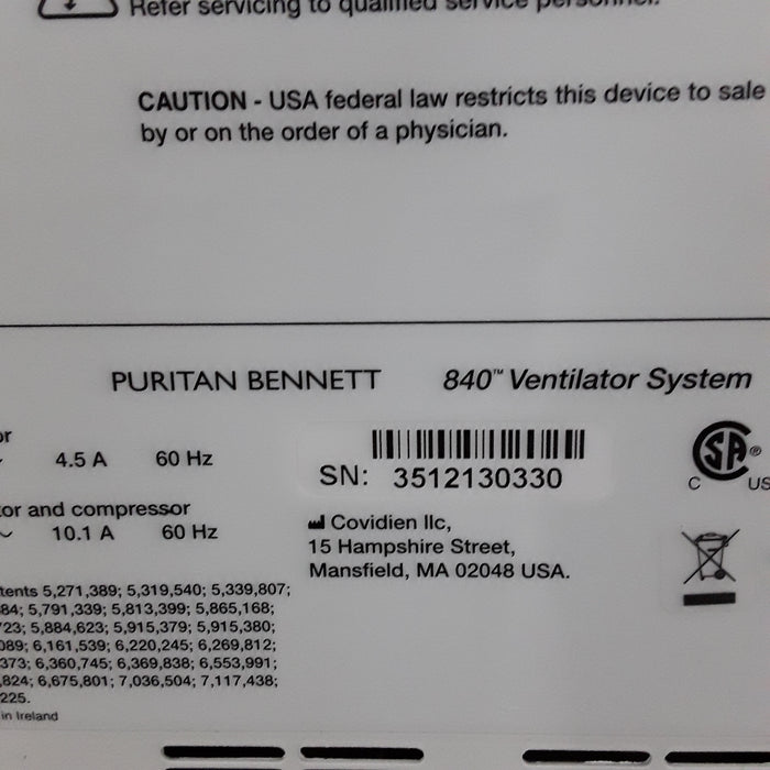 Puritan Bennett Puritan Bennett 840 Ventilator Respiratory reLink Medical