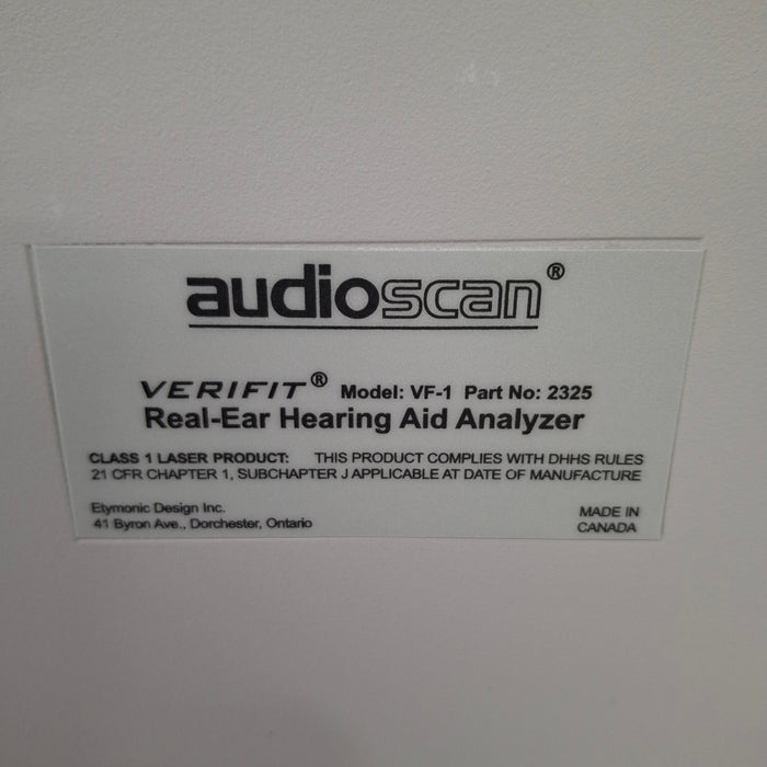 Audioscan Audioscan VF-1 Verifit Real-Ear Hearing Aid Analyzer Audiology reLink Medical