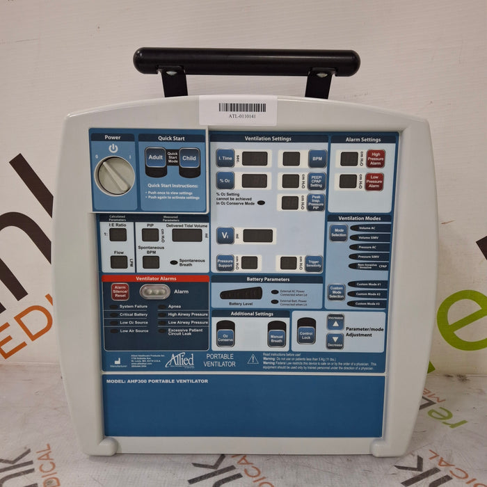 Allied Healthcare Products Allied Healthcare Products AHP300 Portable Ventilator Respiratory reLink Medical