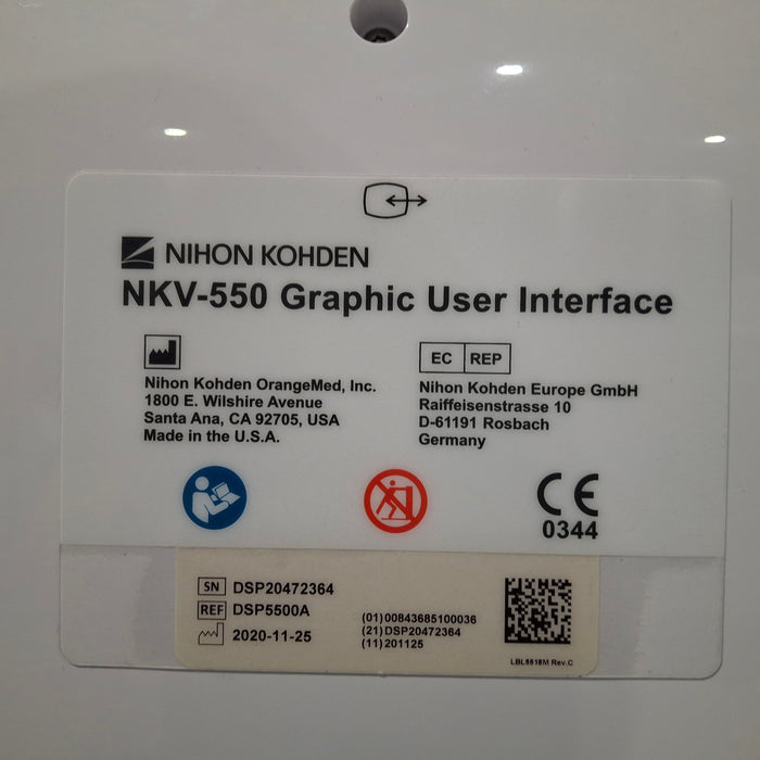 Nihon Kohden NKV-550 Graphic User Interface