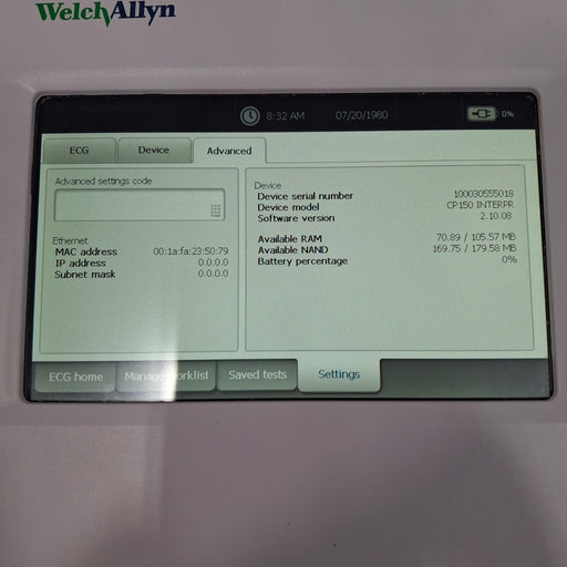 Welch Allyn Welch Allyn CP150 ECG Cardiology reLink Medical