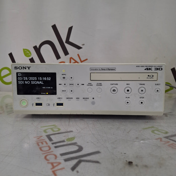 Sony Sony HVO-4000ST 4K 3D Medical Video Recorder Surgical Equipment reLink Medical