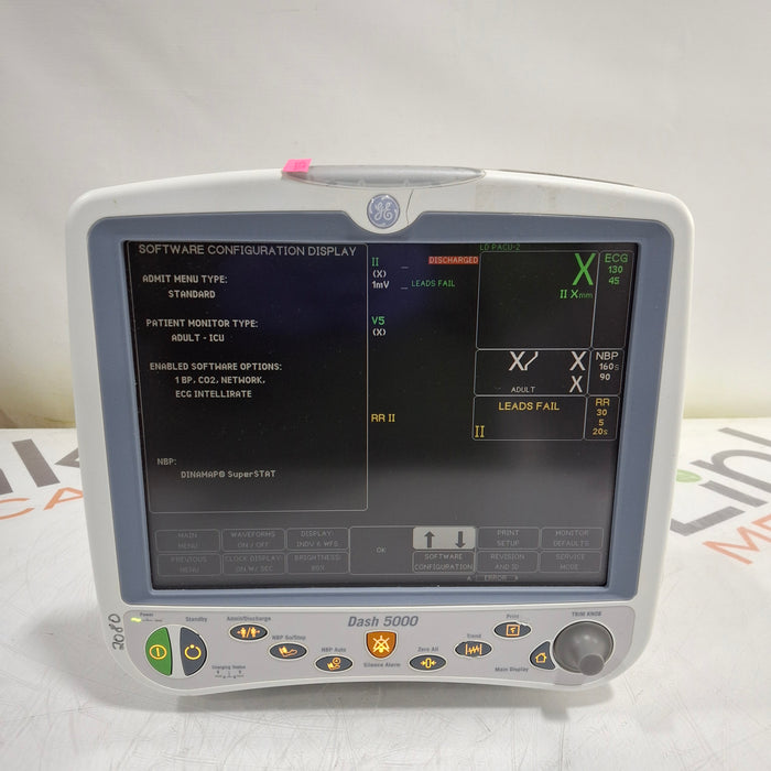 GE Healthcare Dash 5000 - GE/Nellcor SpO2 Patient Monitor