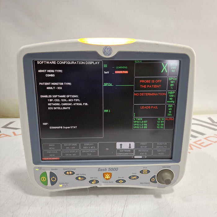 GE Healthcare Dash 5000 - Masimo SpO2 Patient Monitor