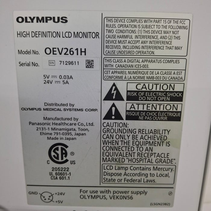 Olympus OEV261H 26" LCD Endoscopy Monitor