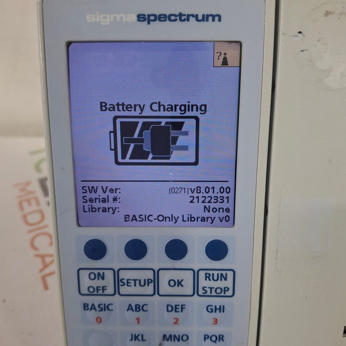 Baxter Baxter Sigma Spectrum 8.01.00 with A/B/G/N Battery Infusion Pump Infusion Pump reLink Medical