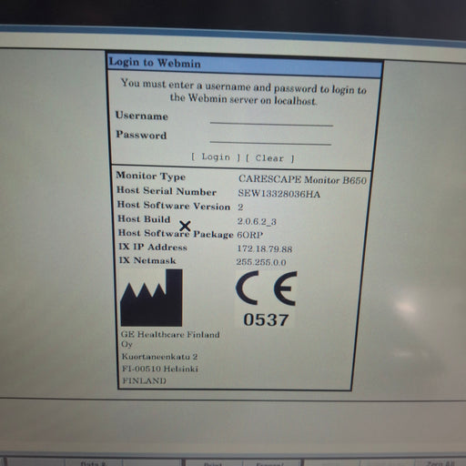 GE Healthcare GE Healthcare Carescape B650 Anesthesia Care Patient Monitor Patient Monitors reLink Medical