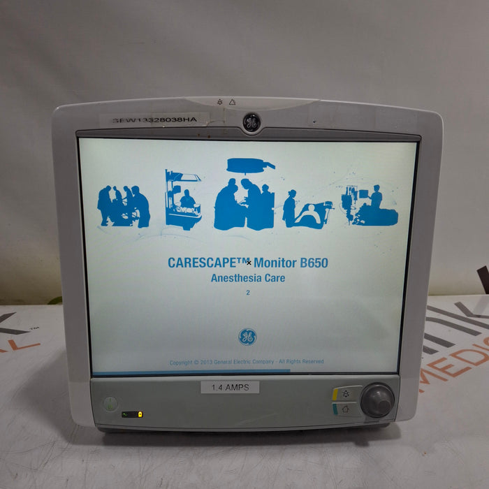 GE Healthcare Carescape B650 Anesthesia Care Patient Monitor