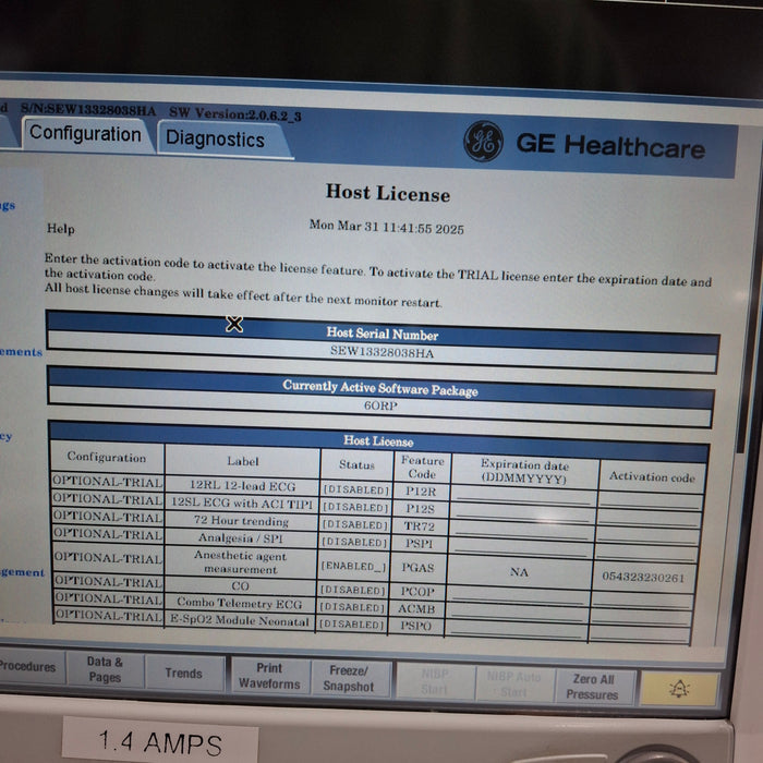 GE Healthcare Carescape B650 Anesthesia Care Patient Monitor