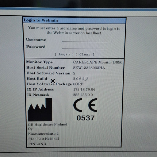 GE Healthcare GE Healthcare Carescape B650 Anesthesia Care Patient Monitor Patient Monitors reLink Medical