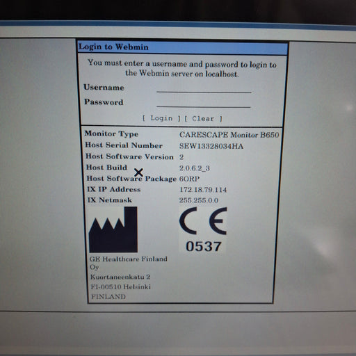 GE Healthcare GE Healthcare Carescape B650 Anesthesia Care Patient Monitor Patient Monitors reLink Medical