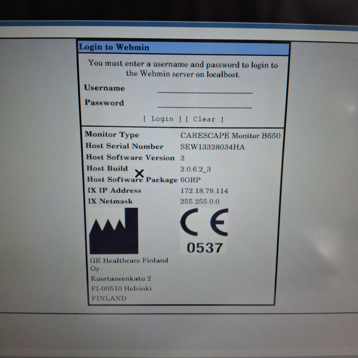 GE Healthcare GE Healthcare Carescape B650 Anesthesia Care Patient Monitor Patient Monitors reLink Medical