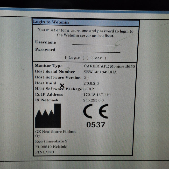GE Healthcare GE Healthcare Carescape B650 Anesthesia Care Patient Monitor Patient Monitors reLink Medical