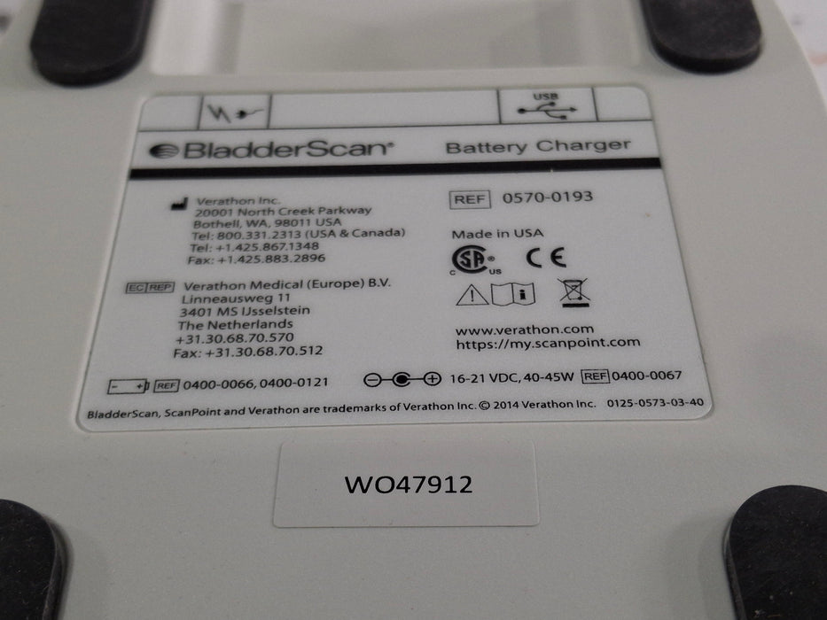 Verathon Medical, Inc Verathon Medical, Inc BladderScan 0570-0193 Battery Charger Surgical Equipment reLink Medical