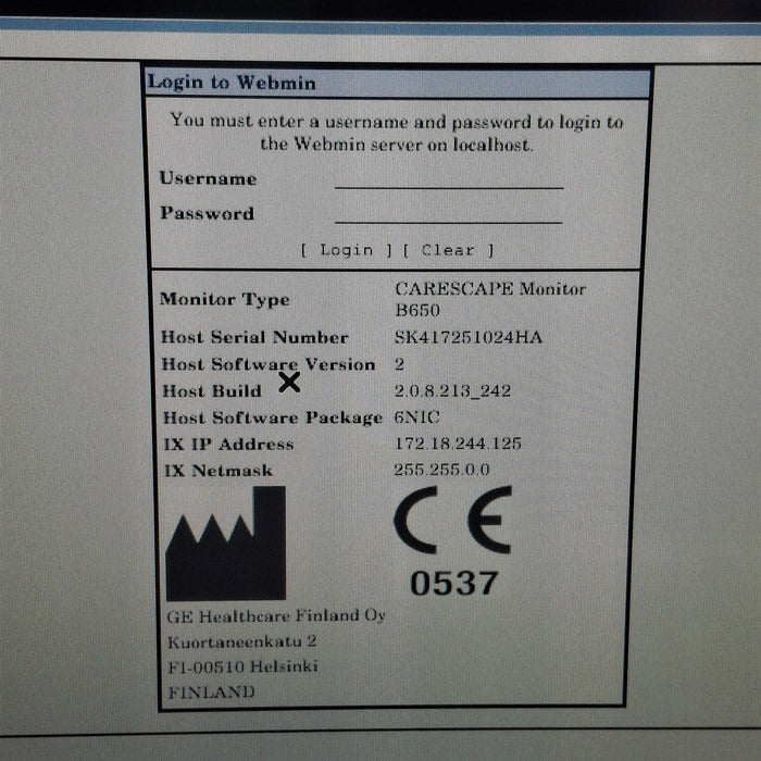 GE Healthcare GE Healthcare Carescape B650 Neonatal Care Patient Monitor Patient Monitors reLink Medical