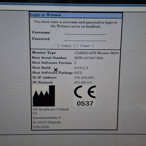 GE Healthcare GE Healthcare Carescape B650 Critical Care Patient Monitor Patient Monitors reLink Medical
