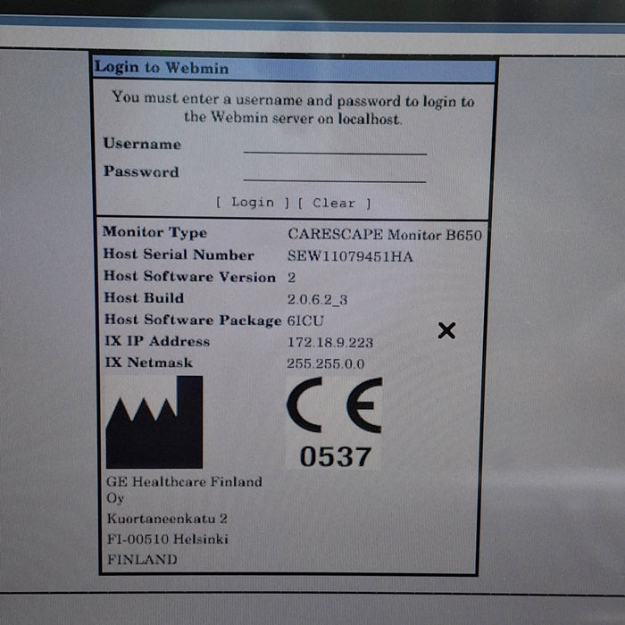 GE Healthcare GE Healthcare Carescape B650 Critical Care Patient Monitor Patient Monitors reLink Medical