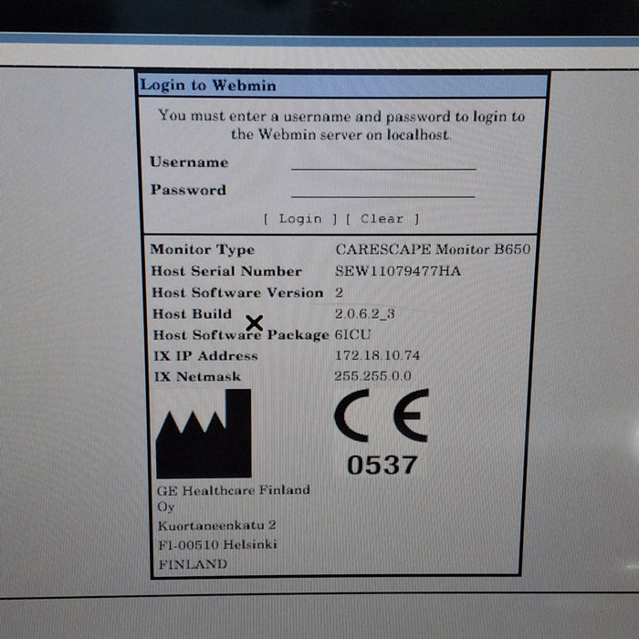 GE Healthcare GE Healthcare Carescape B650 Critical Care Patient Monitor Patient Monitors reLink Medical