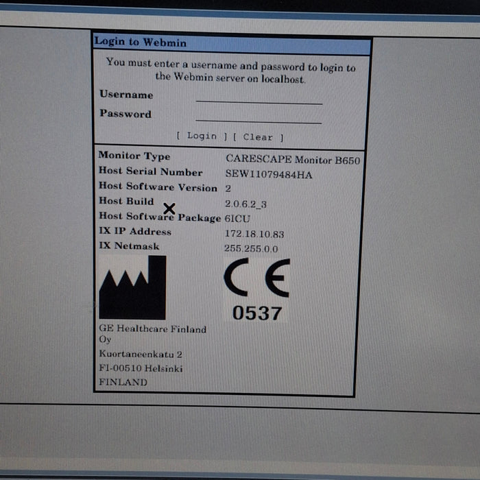 GE Healthcare GE Healthcare Carescape B650 Critical Care Patient Monitor Patient Monitors reLink Medical