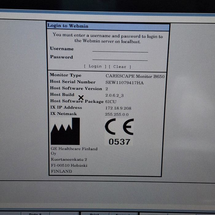 GE Healthcare GE Healthcare Carescape B650 Critical Care Patient Monitor Patient Monitors reLink Medical
