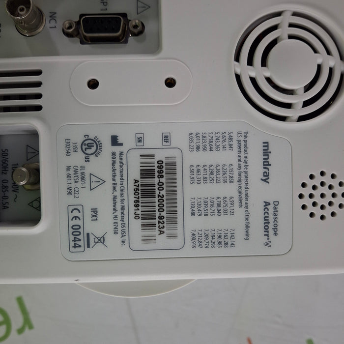 Mindray Mindray Datascope Accutorr V Vital Signs Monitor Patient Monitors reLink Medical