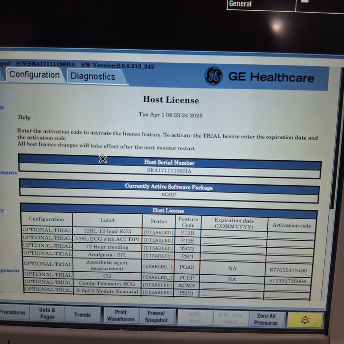 GE Healthcare GE Healthcare Carescape B650 Anesthesia Care Patient Monitor Patient Monitors reLink Medical