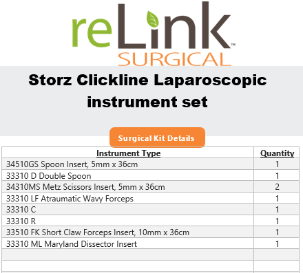 Karl Storz Karl Storz Clickline Laparoscopic Instrument Set Surgical Sets reLink Medical