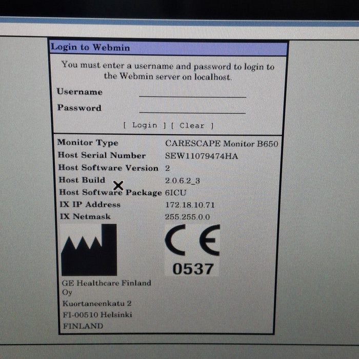 GE Healthcare GE Healthcare Carescape B650 Critical Care Patient Monitor Patient Monitors reLink Medical