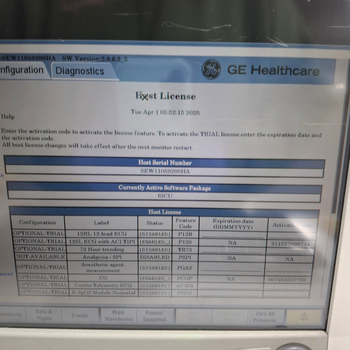 GE Healthcare Carescape B650 Critical Care Patient Monitor