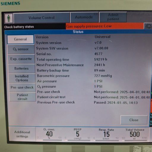 Maquet Maquet Servo I Ventilator Respiratory reLink Medical