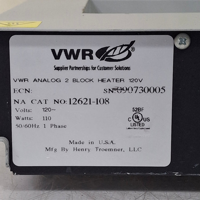 VWR VWR 12621-104 Analog Heat Block Research Lab reLink Medical