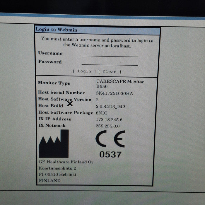 GE Healthcare GE Healthcare Carescape B650 Neonatal Care Patient Monitor Patient Monitors reLink Medical
