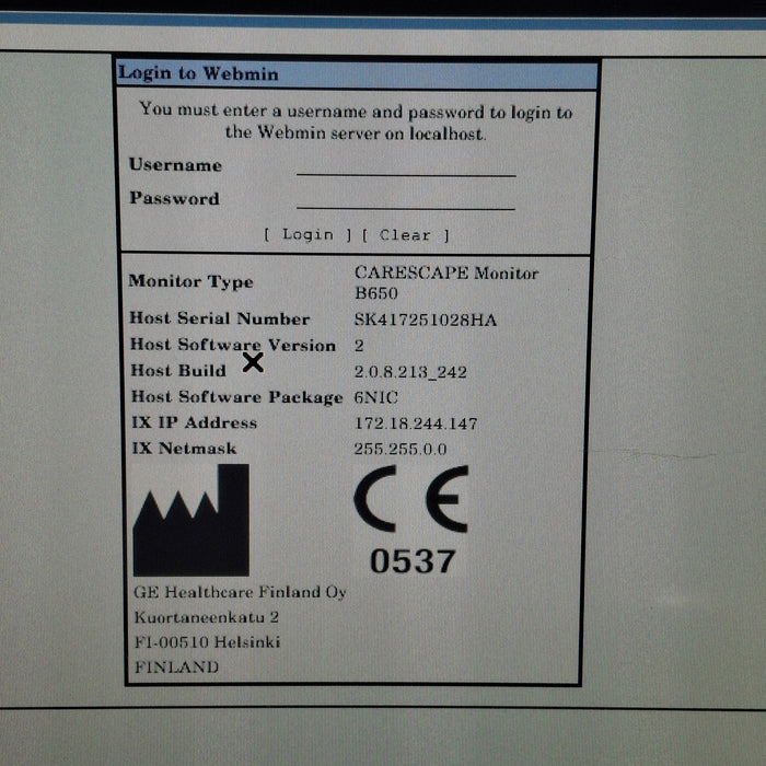 GE Healthcare GE Healthcare Carescape B650 Neonatal Care Patient Monitor Patient Monitors reLink Medical