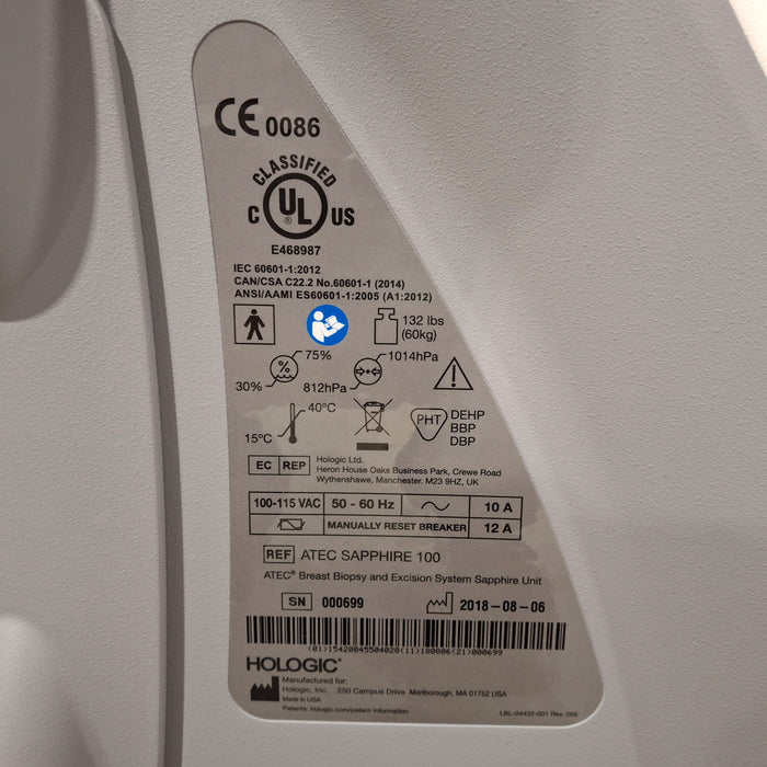Hologic, Inc. Hologic, Inc. Atec Sapphire breast biopsy machine X-Ray Equipment reLink Medical