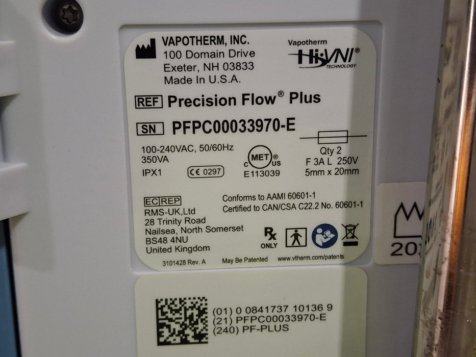 Vapotherm Vapotherm Precision Flow Plus Meter Humidifier Respiratory reLink Medical