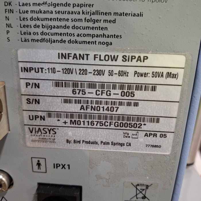 Viasys Healthcare Viasys Healthcare Infant Flow SiPAP Ventilator Respiratory reLink Medical