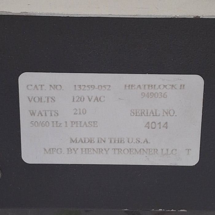 Henry Troemner, LLC Henry Troemner, LLC Heatblock 2 Research Lab reLink Medical