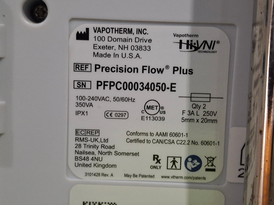 Vapotherm Vapotherm Precision Flow Plus Meter Humidifier Respiratory reLink Medical