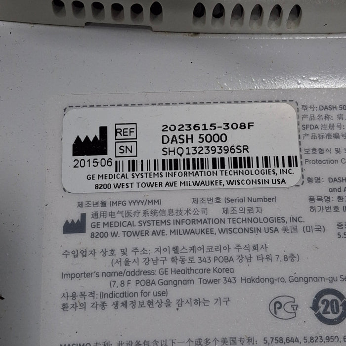 GE Healthcare GE Healthcare Dash 5000 - GE/Nellcor SpO2 Patient Monitor Patient Monitors reLink Medical