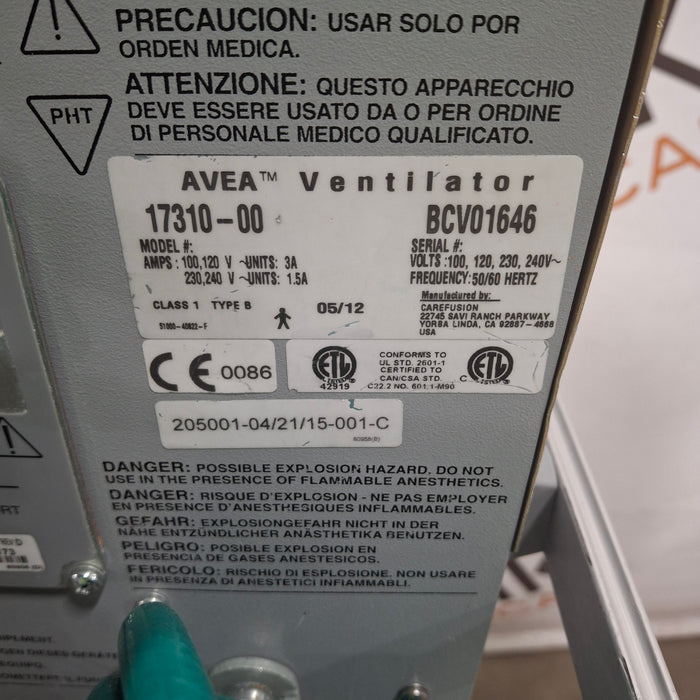 CareFusion CareFusion Avea Ventilator Respiratory reLink Medical