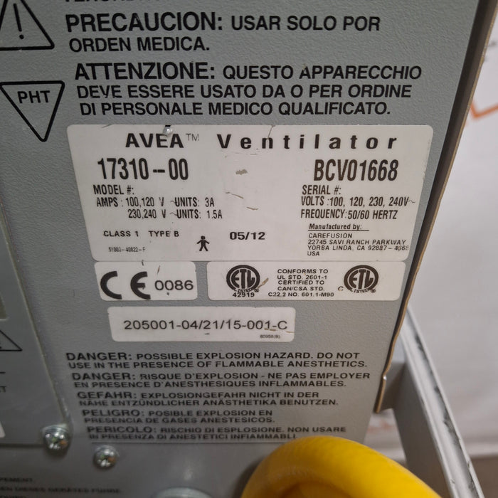 CareFusion CareFusion Avea Ventilator Respiratory reLink Medical