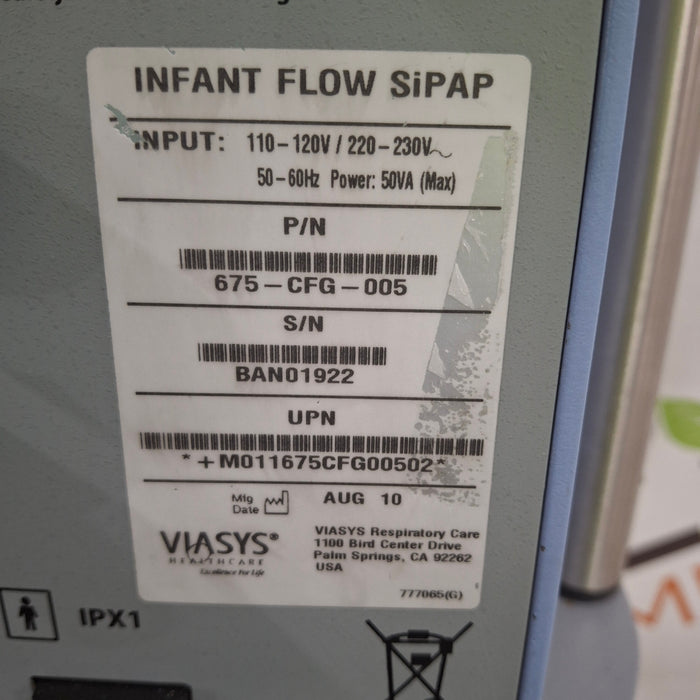 Viasys Healthcare Viasys Healthcare Infant Flow SiPAP Ventilator Respiratory reLink Medical