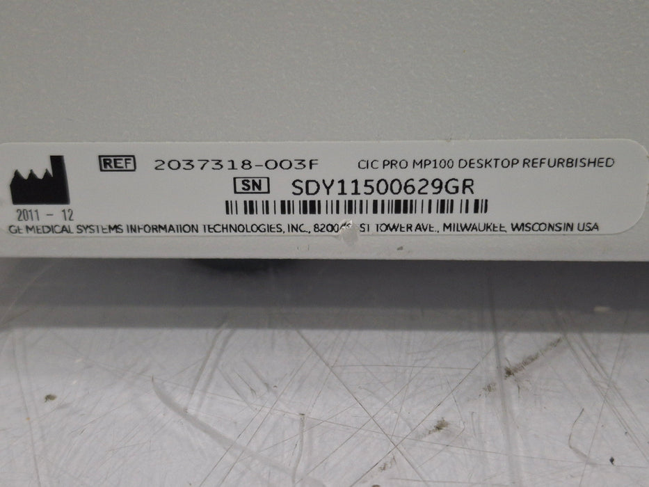 GE Healthcare GE Healthcare MP100D CIC Pro Carescape Central Station Patient Monitors reLink Medical