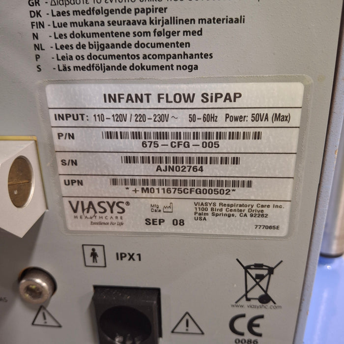 Viasys Healthcare Infant Flow SiPAP Ventilator