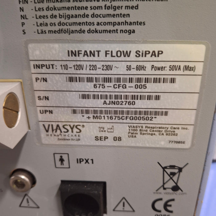 Viasys Healthcare Viasys Healthcare Infant Flow SiPAP Ventilator Respiratory reLink Medical