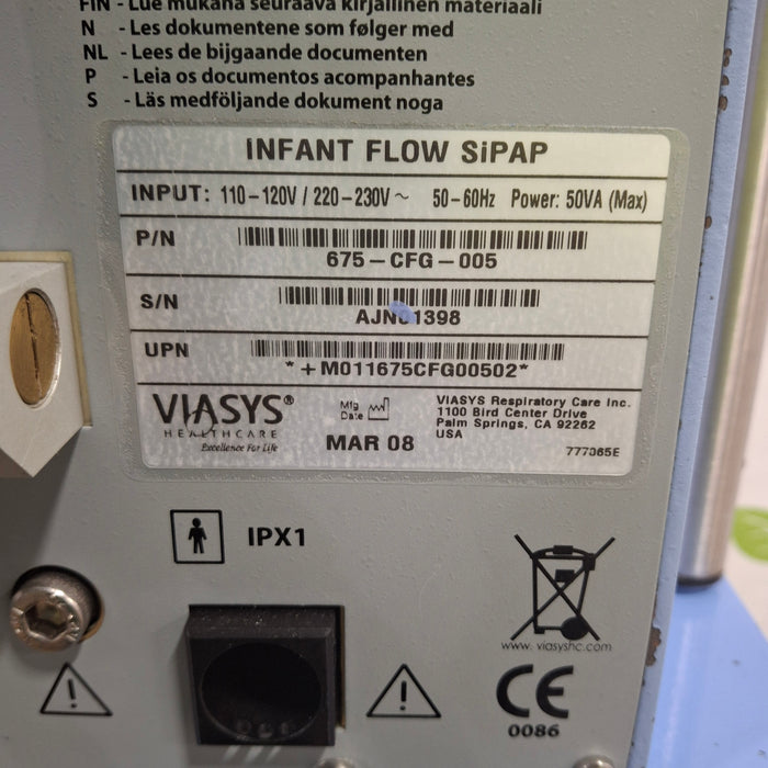 Viasys Healthcare Viasys Healthcare Infant Flow SiPAP Ventilator Respiratory reLink Medical