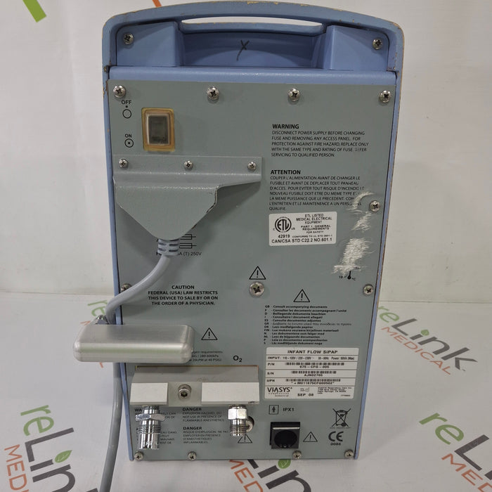 Viasys Healthcare Viasys Healthcare Infant Flow SiPAP Ventilator Respiratory reLink Medical
