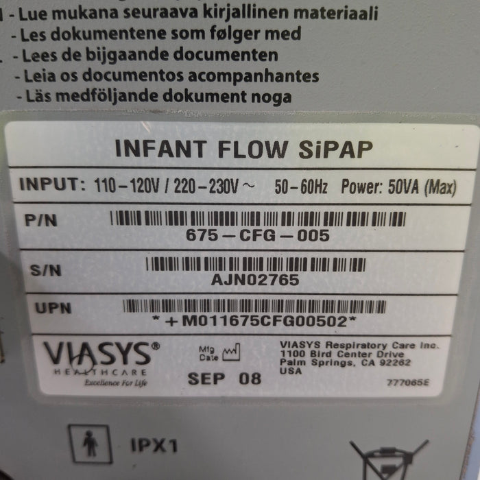 Viasys Healthcare Viasys Healthcare Infant Flow SiPAP Ventilator Respiratory reLink Medical