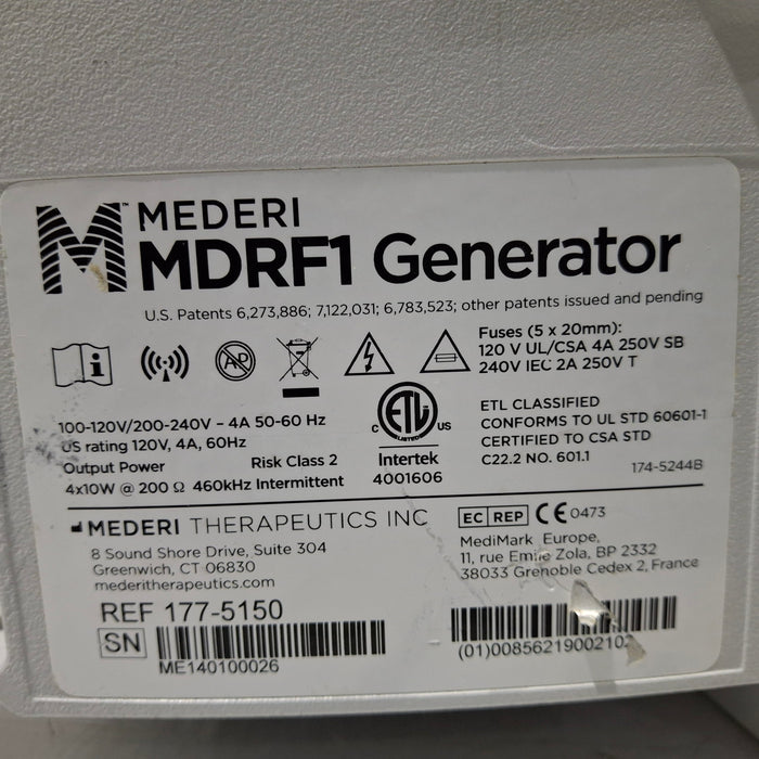 Mederi Therapeutics Inc. 177-5150 MDRF1 Generator