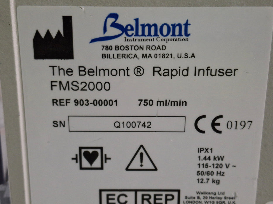 Belmont Instrument Corporation FMS2000 Rapid Infuser